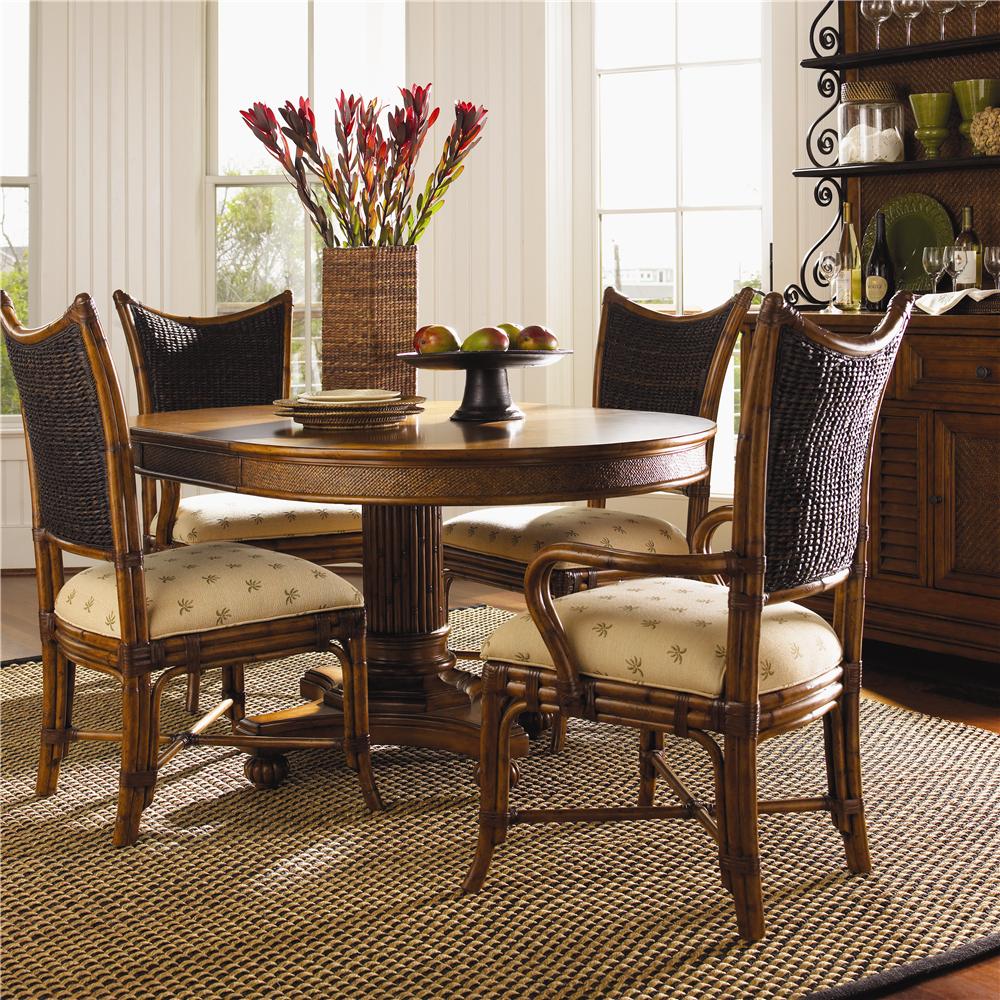 Tommy Bahama Home Island Estate 5 Piece Dining Cayman Table & Mangrove